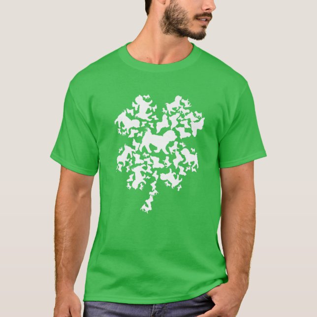 Irish Shamrock St Patrick's Day Maltese Funny T-Shirt (Front)