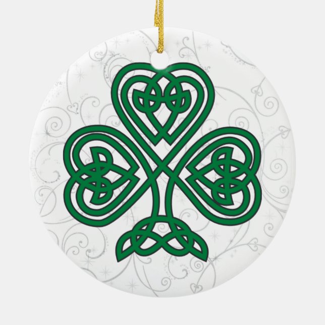 IRISH SHAMROCK SYMBOL CHRISTMAS ORNAMENT (Back)
