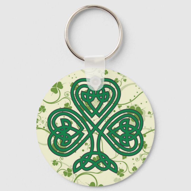 IRISH SHAMROCK SYMBOL KEY RING (Front)