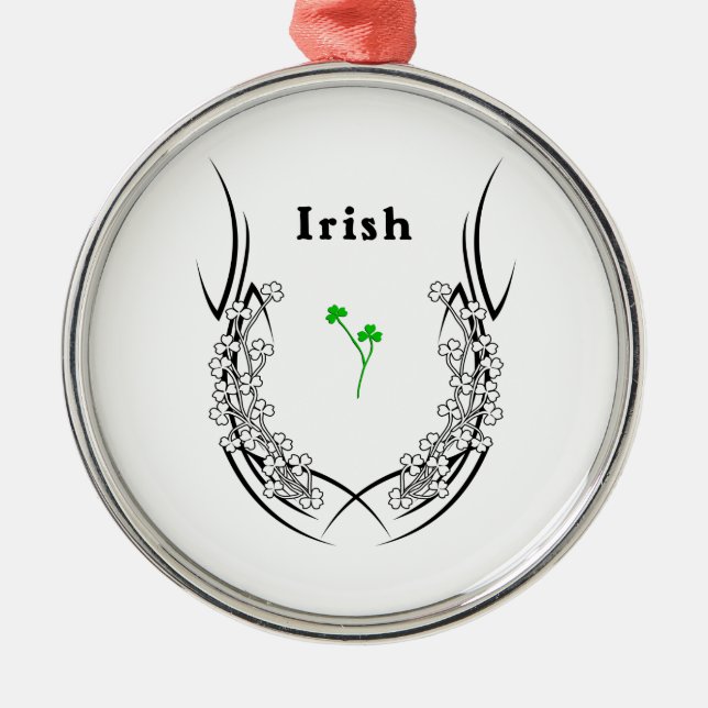 Irish Shamrock Tattoo Metal Tree Decoration (Front)