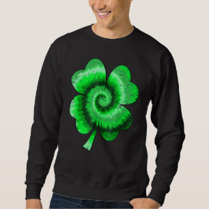 Irish Shamrock Tie Dye Happy St Patrick's Day Go L Sweatshirt