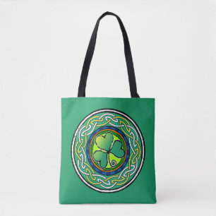 Irish shamrock tote bag