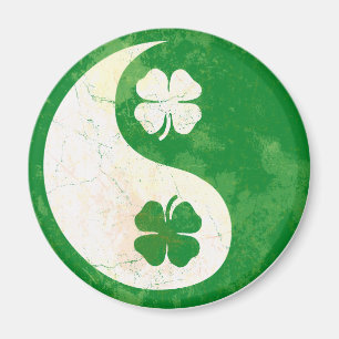 Irish Shamrock Yin Yang Magnet
