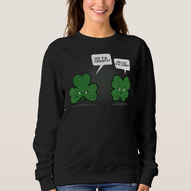 Irish Shamrockes Young C St Patrick Ireland'S Sain Sweatshirt (Front)