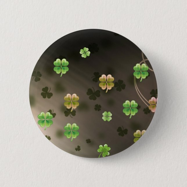 Irish Shamrocks 6 Cm Round Badge (Front)