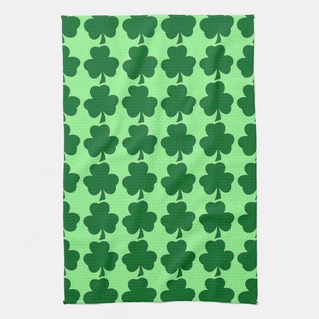 Irish Shamrocks American MoJo Kitchen Towels (Vertical)