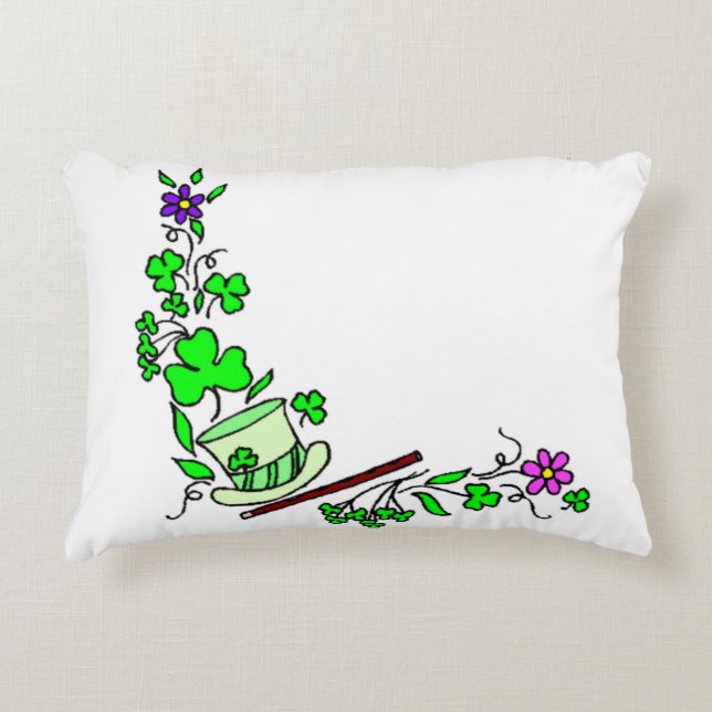 Irish Shamrocks Decorative Cushion (Front)