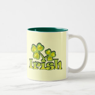 Irish Shamrocks, Irish Shamrocks Two-Tone Coffee Mug