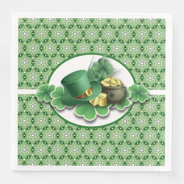 Irish Shamrocks Napkin (Front)