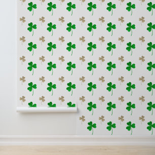 Irish shamrocks pattern personalised cosy  wallpaper