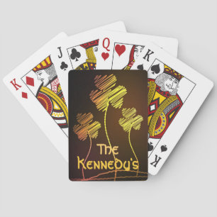 Irish Shamrocks Personalised Playing Cards