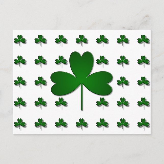 IRISH SHAMROCKS POSTCARD (Front)