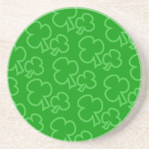 Irish Shamrocks Sandstone Coaster