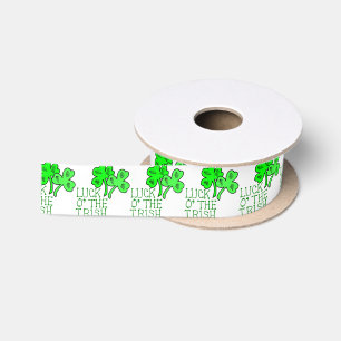 Irish Shamrocks Satin Ribbon