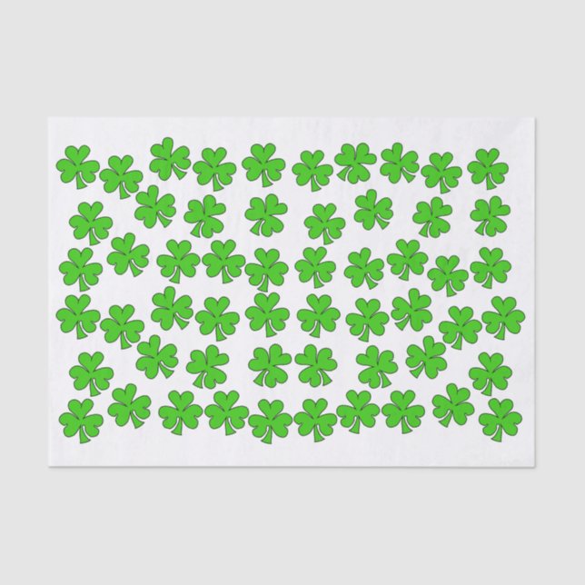 Irish Shamrocks Tissue Paper (Front)