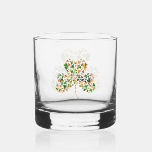 Irish Shamrocks Whiskey Glass