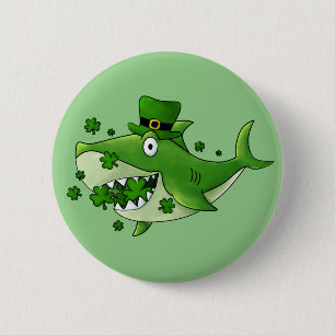 Irish Shark  6 Cm Round Badge