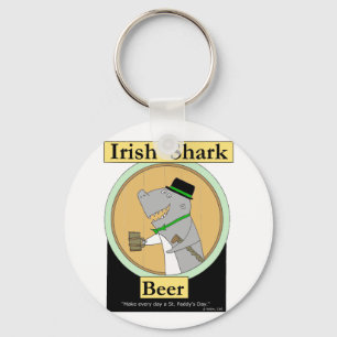 Irish Shark Beer Key Ring