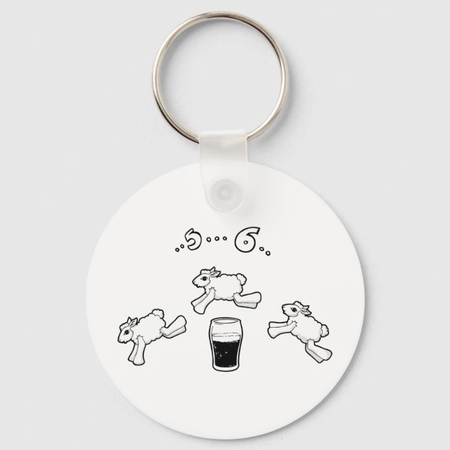 Irish Sheep Counting Key Ring (Front)