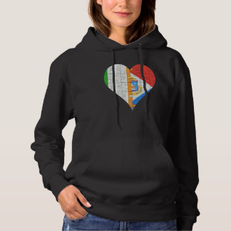 Irish Sint Maartener Flag Heart Hoodie