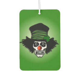 Irish Skeleton Clown Green Car Air Freshener