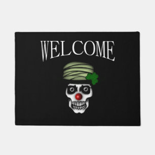 Irish Skeleton Clown Welcome Doormat