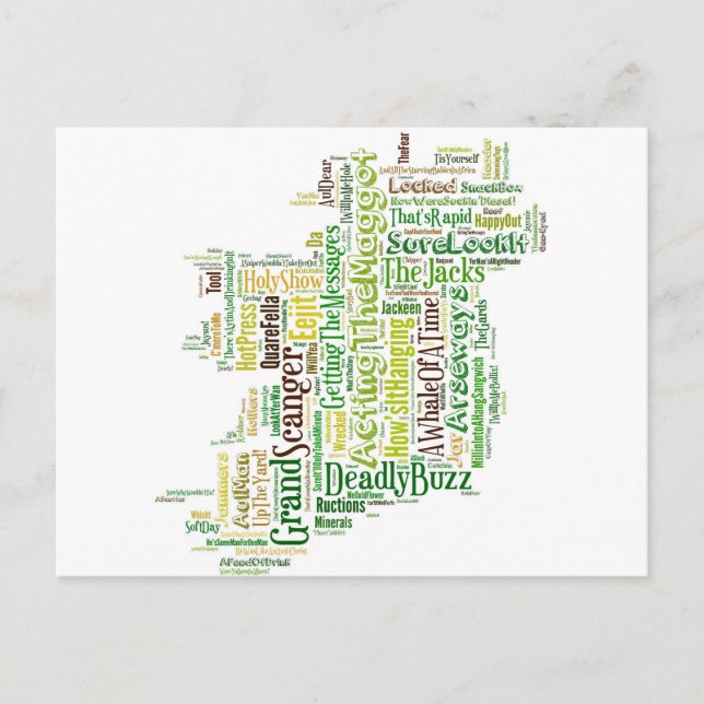 Irish Slang Mpa Postcard (Front)