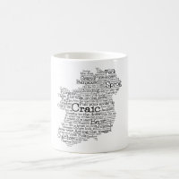 Irish Slang Word Art Map Coffee Mug