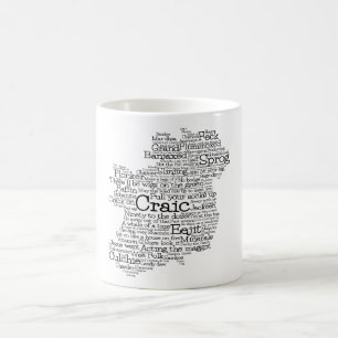 Irish Slang Word Art Map Coffee Mug