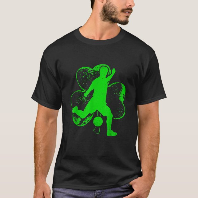 Irish Soccer Shamrock Funny Irish St Patrick Day M T-Shirt (Front)