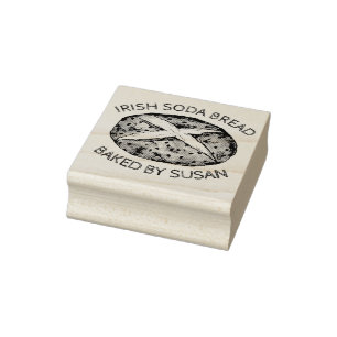 Irish Soda Bread Loaf Baked By Personalised Baking Rubber Stamp