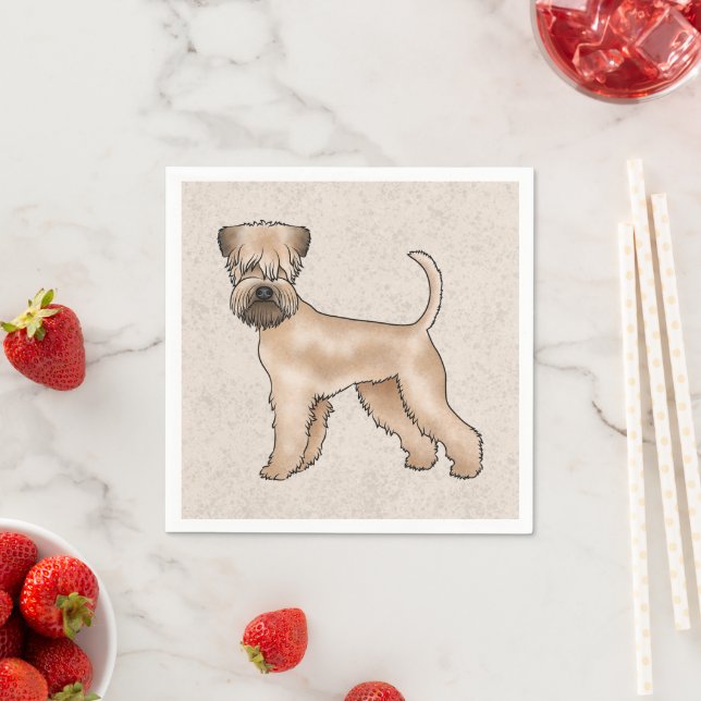 Irish Soft-Coated Wheaten Terrier Cute Cartoon Dog Napkin (Insitu)