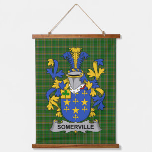 Irish Somerville Coat of Arms Family Crest Hanging Tapestry