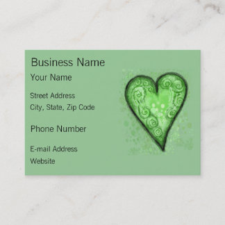 Irish Spiral Heart Business Card