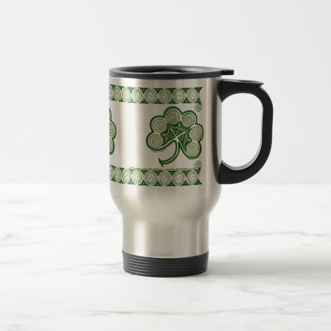 Irish Spiral Shamrock Mugs design (Right)