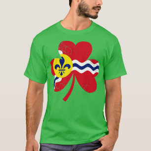 Irish St Louis Flag Shamrock St Patricks Day T-Shirt