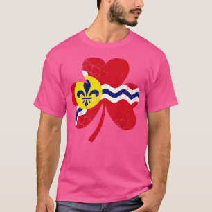 Irish St Louis Flag Shamrock St Patricks Day T-Shirt