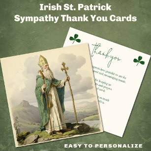 Irish St. Patrick Religious Sympathy Condolence Thank You Card