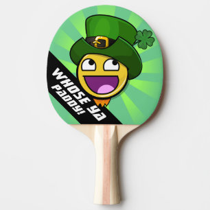 Irish St. Patrick's Day Awesome Face Meme Ping Pong Paddle