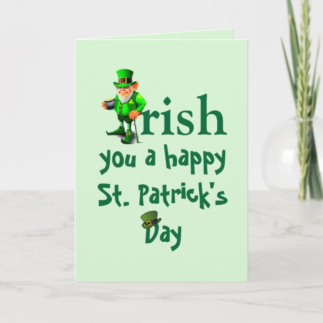 IRISH ST. PATRICK'S DAY   CARD (Front)