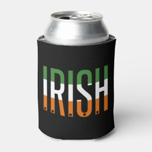 Irish St Patrick's Day Ireland Flag Shamrock Lucky Can Cooler