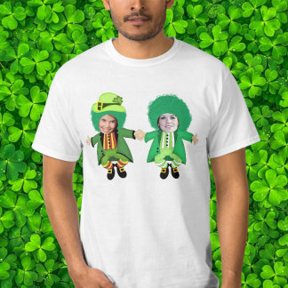 Irish St Patricks Day Jig, Photo Framed Heads T-Shirt