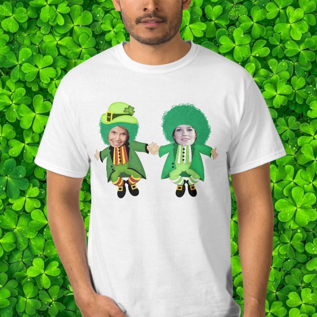Irish St Patricks Day Jig, Photo Framed Heads T-Shirt (Creator Uploaded)