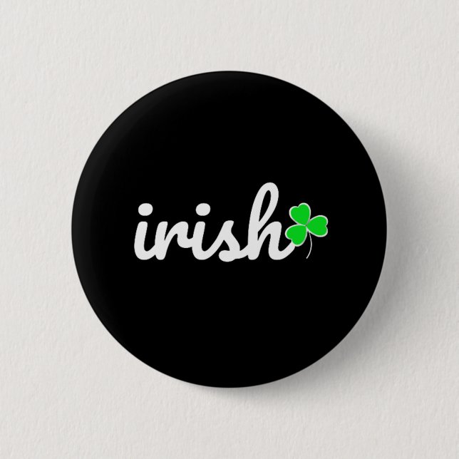 Irish St.. Patrick's Day Lucky Shamrock 6 Cm Round Badge (Front)