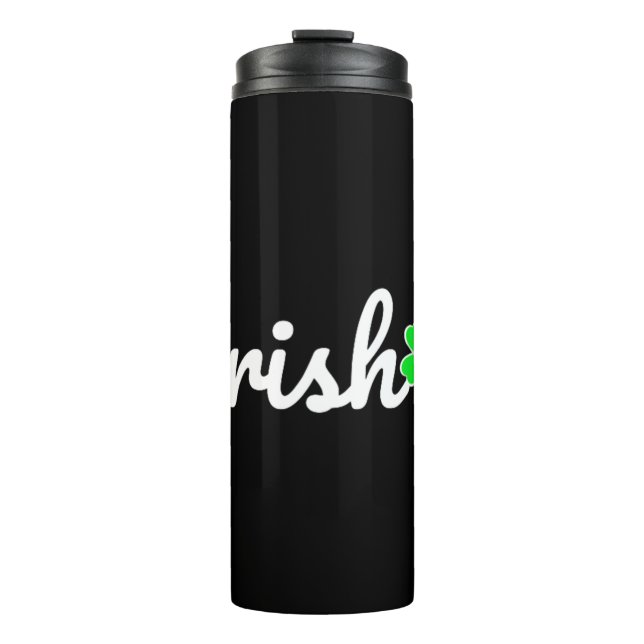 Irish St.. Patrick's Day Lucky Shamrock Thermal Tumbler (Front)