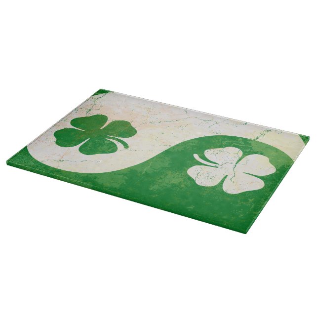 Irish St Patricks Day Shamrock Design Cutting Board (Corner)