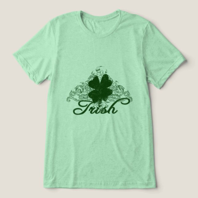 Irish St. Patricks Day Tri-Blend Shirt (Design Front)