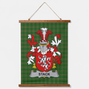 Irish Stack Coat of Arms Family Crest Hanging Tapestry