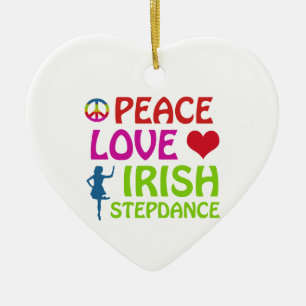 irish Step dance designs Ceramic Tree Decoration