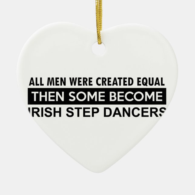 Irish Step dance designs Ceramic Tree Decoration (Front)